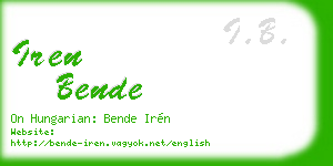 iren bende business card